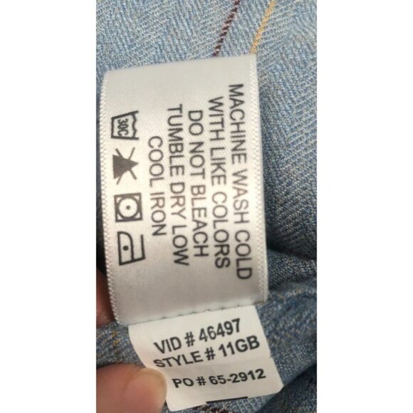 Orvis Fairbanks Long Sleeve Flannel Shirt Suede Elbow Patches Blue Check Men's M - Picture 8 of 8